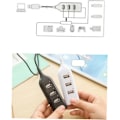 Miniatyrbilde 4 av 8: 2 stk. -i-ett USB-hub 4 porter USB-splitter for bærbar PC 2.0 Datahub Overbelastningsbeskyttelse for Xp/vista/7/8/10