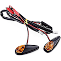 Miniatyrbillede 4 af 5: Motorcykel Blinklys, Universelle Motorcykel Blinklys LED Motorcykel Flush Mount Blinklys Lygte Amber Sort Skal (2 stk