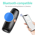 Miniatyrbilde 4 av 5: TG157 LED-blinkende lys Bluetooth-høyttaler bærbar tau