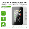 Miniatyrbillede 1 af 4: Indendørs CO2-sensormeter Digital Luftkvalitetsanalysator
