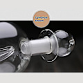 Miniatyrbillede 4 af 5: Sejlbåd Drivende Flaske Med Træbase 3D Dekorativ Glas Ornament Skib I Vinflaske 24*10.2cm-yuhao White