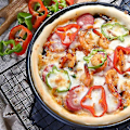 Miniatyrbild 4 av 5: Djup-pan Pizza Bakplåt Set Metall Pan Plåt Ugn