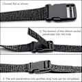 Miniatyrbillede 4 af 5: Webbing 25mm Sort Nylon Bagagerem Sort Siden Frigivelse Spænder Kuffert Bagagerem Gave