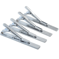 Miniatyrbilde 3 av 5: 4 stk slips for slips, slips for menn, sølv slips for slips, sett med 2,3 tommer metallspenne