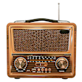 Miniatyrbild 1 av 5: Trä Retro Radio, Am Sw Fm Radio, Trådlös Bluetooth-högtalare, Mini Audio Utomhus Hög Volym För