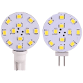 Miniatyrbillede 2 af 5: 5 stk T10 G4 12 LED'er 3528 2W AC12V Majs LED Mini Pære Dæmpbar