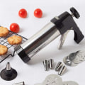 Miniatyrbillede 4 af 5: Formstøbeform Bagekit Biscuit Gun Maker Dekorationer Maskine Glasurmaskine (1 stk, Sølv)