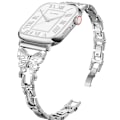 Pikkukuva 1 / 5: Sopii Apple Watch 8 -hihnalle, timantti-inlay-metalliperhonen rannekekello silver