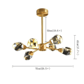 Miniatyrbilde 3 av 5: 6-armet 75 cm Nordisk Stuetaklampe Lysekrone