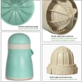 Miniatyrbillede 3 af 5: Manuel Citruspresser med 450ml beholder, dobbeltfunktion citronpresser, BPA-fri manuel frugtpresser til forskellige frugter, opvaskemaskine sikker