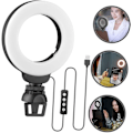 Miniatyrbild 8 av 8: Selfie Ring Light för Webbkamera Dimbar Led Skönhetsbelysning Clip för Streaming 3 Lägen
