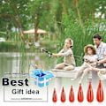 Miniatyrbilde 4 av 5: Øvings-plug for fiske, kastestøpingsplugg, baitcasting-gummiøvings-plug, egnet for å forbedre kastferdigheter, 6 stk