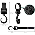 Miniatyrbilde 3 av 5: Vognkroker - Baby Universal Kroker 2 Stykker - Multifunksjonell Ny Veskeholder Gave