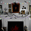 Pikkukuva 2 / 4: Halloween-valosarjat, 20 LED:n purppuraiset hämähäkkisävyiset valosarjat paristoilla, Halloween-juhliin ja pihan koristeluun Uu-yuhao