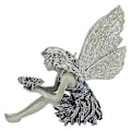 Miniatyrbillede 5 af 5: Havefigur af Resin til Haven - Siddende Fe Statue - Udendørs Dekoration til Græsset
