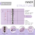 Miniatyrbillede 2 af 5: Budget Binder med Lynlåsekonvolutter, A10 Lommer Planner Pengekonvolutter White