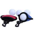 Miniatyrbillede 4 af 5: Lommetørklæde til at tørre snavs af med klips til rengøring af golfbolde, lomme til rengøring af golfbolde, 1 stk. rød