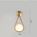 Miniatyrbillede 2 af 5: Mini Stil Nordiske Vægslamper Sconce Soveværelse Glaslys