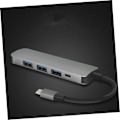 Miniatyrbillede 4 af 8: Multifunktionel USB Hub Port USB Udvidelses Dock til Laptop Letvægts Aluminium Legering Design Tilfældig