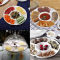 Miniatyrbillede 1 af 4: 2 stk Snack Fadebakke 5 Sektions Opdelt Plastik Plade 25x3cm