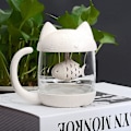 Miniatyrbilde 5 av 5: 250 ml Katt Glasskopp Te-kopp med Fiske-teinfuser Sil, Perfekt