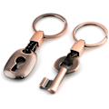 Miniatyrbilde 3 av 4: Par-nøkkelring, nøkkelring, nøkkel lås, gave med 2 stk. Bronse (2 stk.)