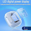 Miniatyrbillede 4 af 5: Cy-t2 Trådløse Bluetooth Headset Transparent Enc Høretelefoner Led Power Digital Display Stereo Lyd Øretelefoner Til Sport Arbejde (dp)