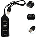 Pikkukuva 6 / 8: 2 kpl USB 2.0 Hub Käytännöllinen USB-jakaja 4-porttinen laajennin kodin ja toimiston mukavuuteen
