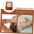 Miniatyrbild 8 av 8: Minimalistisk Träklocka Förpackningslåda Elegant Smyckesdisplay Organizer för Armband Klockor