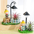 Miniatyrbillede 5 af 5: Mini Gadelygte Model Jernbane Tog Lygtepæl Lampe Udendørs Kanal Lygtepæl (1 stk)