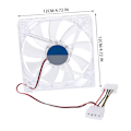 Miniatyrbillede 2 af 8: Effektiv Varmeafledning 12cm CPU Køleventilator LED Ventilator Radiator
