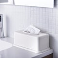 Miniatyrbillede 2 af 5: Toiletpapirboksholder - Papirboksdækning - Bilpapirboks - Moderne Minimalistisk Design (1 stk., Hvid)