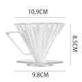 Miniatyrbillede 3 af 5: Kaffedripper Kaffeekande V60 Harpiks Tragt Dryp Kaffe Bærbar Maker Filter Kop Træholder Bryg
