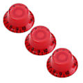 Miniatyrbild 3 av 4: 3-pack Runda Gitarrknappar Volym Tonkontrollknappar Rotationsknappar Epiphone-stil Elektrisk Gitarrdelar Ersättning Gd38 (röd)