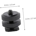 Miniatyrbild 3 av 8: Adapter för Blixtsko av Aluminiumlegering Stativskruvadapter för Kameramonteringsrigg Dubbla Lager
