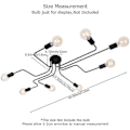 Miniatyrbilde 2 av 5: Moderne Chandelier Taklamper Svart 8 E27 For Stue Soverom Restaurant Cafe (uten Pærer)