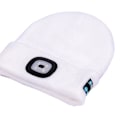 Miniatyrbillede 1 af 5: Bluetooth-kompatibel LED Vinterstrikket Beanie Hat Party Udendørs Belysning Kasketter White