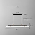 Miniatyrbillede 4 af 5: 80cm LED Pendellampe Moderne Linjedesign Kæde Justerbar