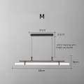 Pikkukuva 4 / 5: 80 cm LED-riipusvalaisin Moderni Linjadesign Säädettävä