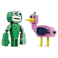 Miniatyrbillede 2 af 3: Gobricks Garten Of Banban Mursten Spil Headed Flamingo Moc Byggeklodser Børns Uddannelse Flamingo