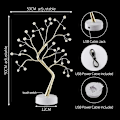 Miniatyrbilde 2 av 5: LED-perle juletrærlys påskebjørk hjemmedekor USB