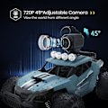 Miniatyrbillede 4 af 5: 2 Batterier Deerc De36w Wifi RC Bil Kamera HD 720p FPV RC Bil Legetøj Til Børn RC Lastbiler (Blå)