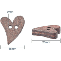 Miniatyrbilde 2 av 5: 100 stk Trehjerte-knapper Hjerte-malingknapper 2 hull Sy Scrapbooking-knapper For DIY Sy Håndverk Laging For Valentinsdag, Morsdag-y