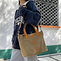 Miniatyrbillede 3 af 5: Canvas Crossbody Tasker til Kvinder Vintage Nylon Canvas Skuldertasker Mode Dame Skuldertasker Tote