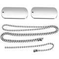 Pikkukuva 2 / 5: Army Double Dog Tag -riipus miesten kaulakorulle, Lmell Biker 70cm palloketju