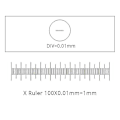 Miniatyrbillede 4 af 5: 25x75mm 0,01mm Mikroskop Trinmikrometer Kalibreringsglas
