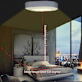 Miniatyrbillede 3 af 5: Bevægelsessensor Loftlampe Med 30 Led Trådløs Bevægelsesbelysningsarmatur Med 120 Strålevinkel Aktiveret Led Loftlampe Til Gang Køkken Soveværelse, B