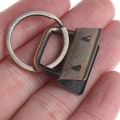 Miniatyrbilde 2 av 3: 10 stk nøkkelringbeslag med splittring for kunstig lær håndleddsnøkkelring