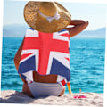 Pikkukuva 2 / 8: Matkailu Pyyhe Union Jack -kuvio Pieni Rantapyyhe Nopeasti Kuivuva Kompakti Kesään