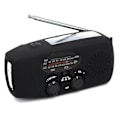 Miniatyrbillede 1 af 5: Udendørs Camping Nødradio Solenergi Håndsving Dynamo Radio Bt5.0/fm/am/noaa 2000mah Telefonoplader Powerk Lommelygte Sos 2000mAh Black No BT